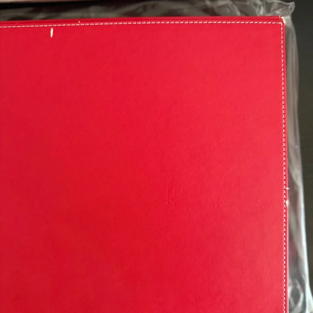 NEW 15" Red Leatherette Backgammon Game Set Black & Red Velour Inlay Board - Picture 11 of 14